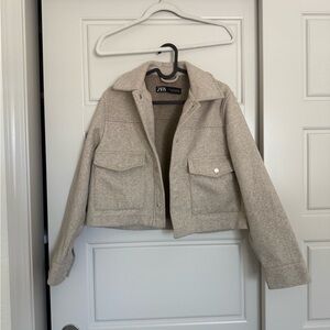 Zara Women's Light Tan Utility Jacket